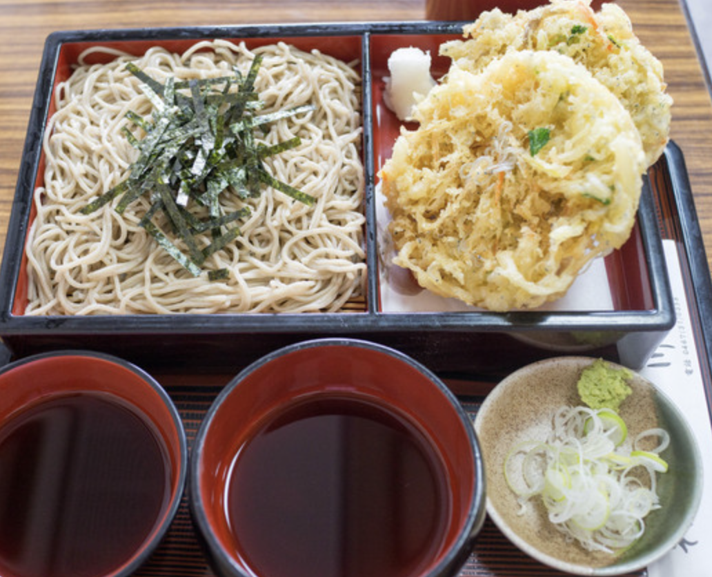 しらすかき揚げ天ざる